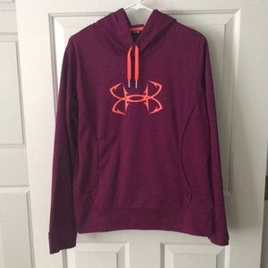 pink under armour hoodie